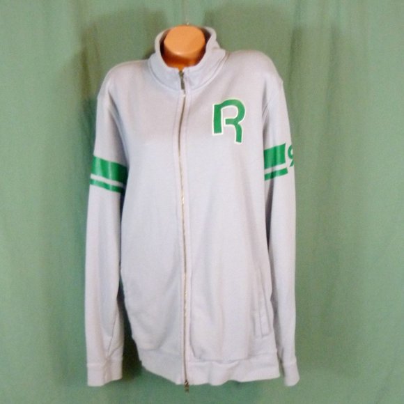 Reebok Classic R Varsity Jacket XL Gray 1895 Zip - Picture 3 of 11